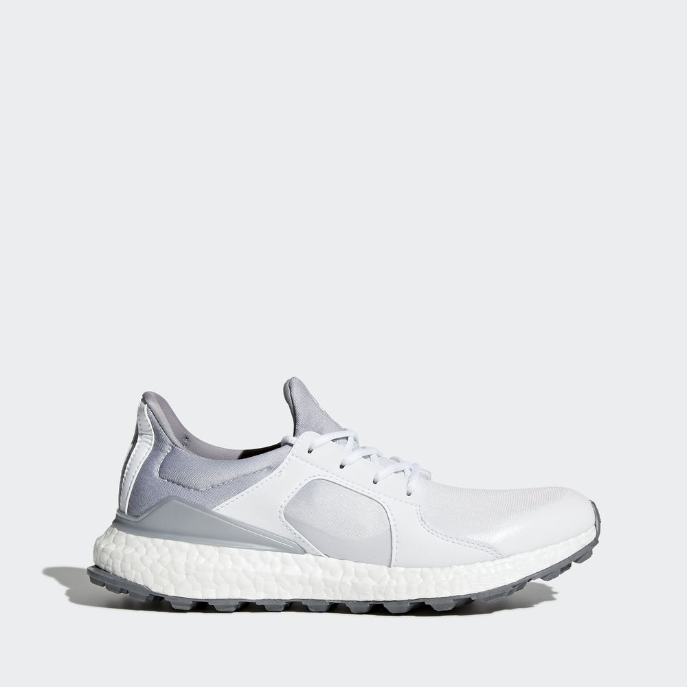 Adidas Climacross Boost - παπουτσια γκολφ γυναικεια - Ασπρα/Μαυρα/Ασημι Μεταλλικός,Μέγεθος: EU 36 –